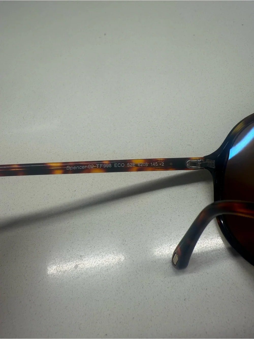Tom Ford Spencer Tortoiseshell Frame Sunglasses with Brown Lenses